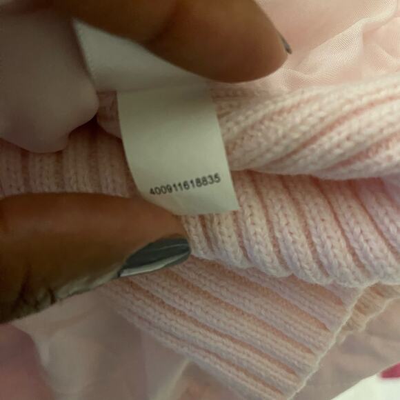 Croft & Barrow Blush Pink Quilted Ribbed Knit Zip Up Sweater Jacket Size 1X - Picture 5 of 7